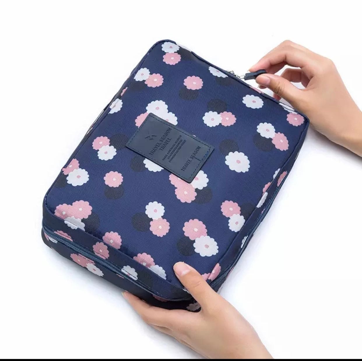 Multifunctional Travel Cosmetic Bag, Double Layer Portable Cosmetic Bag With Adjustable Dividers, Portable Makeup Pouch Brush Organizer, Purse Handbag for Women Multifunctional Travel Cosmetic Bag, Double Layer Portable Cosmetic Bag With Adjustable Dividers, Portable Makeup Pouch Brush Organizer, Purse Handbag for Women
